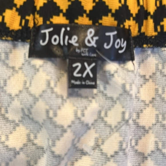 Houndstooth a line mini skirt plus size Chic Yellow and Black - Picture 3 of 5